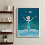 "Disney Elsa's Magic" - Personalized Art Print in Frost by Lori Wemple - In a Room