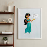 "A Wish from Disney's Jasmine" - Personalized Art Print in Fountain by Lori Wemple - In a Room