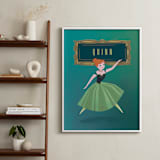"Anna's Frame from Disney's Frozen" - Personalized Art Print in Sage by Lori Wemple - In a Room