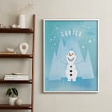 "Disney's Olaf In The Woods" - Personalized Art Print in Frost by Lori Wemple - In a Room