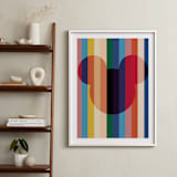 "Bright Stripes" - Art Print in Rainbow by Baumbirdy - In a Room