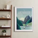 "Visit Arendelle" - Art Print in Glacier by Erica Krystek - In a Room