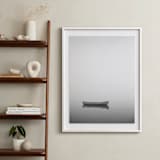 "Solitude In Fog II" - Art Print in Grey Sea by Jennifer Morrow - In a Room