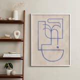 "Through My Window I" - Art Print in soft blue by Pati Cascino - In a Room