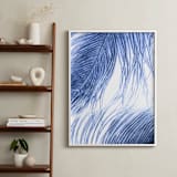 "Fine Feathered I" - Art Print in Midnight Blue by Debra Pruskowski - In a Room
