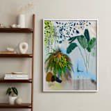 "A Composition of Plants" - Art Print in Blue Safari by Yanni Hui - In a Room