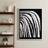 "Waterfall" - Art Print in Charcoal by Leanne Friedberg - In a Room