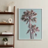 "Sun Bleached Palm Trees" - Art Print in sun-bleached turquoise  by Baumbirdy - In a Room