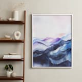 "Waves Watercolor" - Art Print in blue by Jen Merli - In a Room
