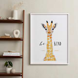 "baby animal.giraffe" - Personalized Art Print in tangerine by Cass Loh - In a Room