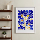 "The Happiest Flowers" - Art Print in Cobalt Blue by Kristian Gallagher - In a Room