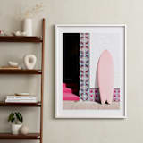 "Pink Fish" - Art Print in Pink by Calais A Le Coq - In a Room