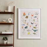 "Sea Alphabet" - Art Print in Blush by Kate Blalock - In a Room