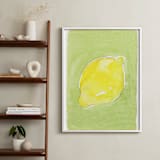 "Watercolor Lemon" - Art Print in Lemon by Megan Kelso - In a Room