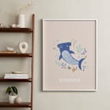 "Sharky cute" - Personalized Art Print in Blush by Tati Abaurre - In a Room