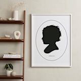 "Cameo Silhouette: Custom Print" - Custom Print in Black by Minted - In a Room