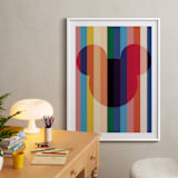 "Bright Stripes" - Art Print in Rainbow by Baumbirdy - In a Room