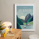 "Visit Arendelle" - Art Print in Glacier by Erica Krystek - In a Room