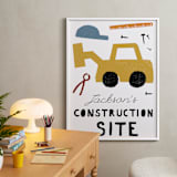 "construction site" - Personalized Art Print in Lemon by Sumak Studio - In a Room