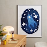 "To the stars and beyond" - Art Print in Prussian Blue by raven erebus - In a Room