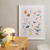 "Sea Alphabet" - Art Print in Blush by Kate Blalock - In a Room