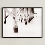 "The Full Length of Waves" - Art Print in Seagull by Matthew Koehnemann - Framed