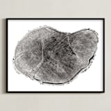 "Tree Rings pt. 1" - Art Print in Black by Mackenzie Darrach - Framed