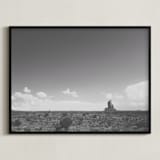 "a monument." - Art Print in Desert red in Grey by Mario Elias - Framed