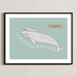 "Deep as the Sea" - Personalized Art Print in Aqua by Annada Hypes - Framed