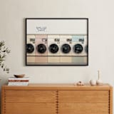 "at the laundromat" - Art Print in isabelline by Maja Cunningham - In a Room