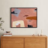 "HEMLOCK & HENNA" - Art Print in salmon by Keren Toledano - In a Room