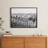 "Marais Rooftops" - Art Print in Grey by Caroline Mint - In a Room