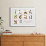 "Let's Count" - Personalized Art Print in Latte by Bella Expressions-Linda Birtel - In a Room
