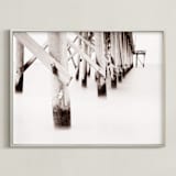 "The Full Length of Waves" - Art Print in Seagull by Matthew Koehnemann - Framed