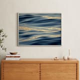"Gold On the Water" - Art Print in ocean teal blue by Sea and Sky - In a Room