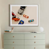 "toy cars" - Art Print in carrot by Morgan Kendall - In a Room
