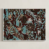 "Over saturated garden" - Art Print in Over blue by Bethania Lima - Framed Canvas