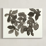 "Light Dappled" - Art Print in Ink Wash Grey Sepia by Lise Gulassa - Framed Canvas