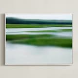 "Lush Glades l" - Art Print in Green Apple by Debra Pruskowski - Framed Canvas