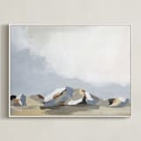 "Sundown in the Chisos" - Art Print in Ice Blue by Kati Ramer - Framed Canvas