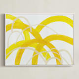 "Mountain Sunshine" - Art Print in Sunshine Yellow by Christina Flowers - Framed Canvas