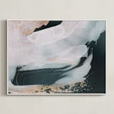 "Nonchalant" - Art Print in Deap Sea by Melanie Severin - Framed Canvas