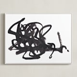 "Writer's Block" - Art Print in Black and White by Stephanie Nowotarski - Framed Canvas
