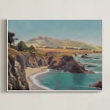 "The Wild Sonoma Coast" - Art Print in Pacific Blue by Amanda Phelps - Framed Canvas