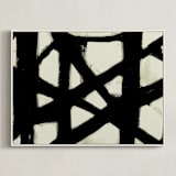 "Missed Connections" - Art Print in Black and White by Ilana Greenberg - Framed Canvas