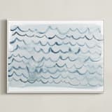 "waves" - Art Print in pool blue by Kelly Witmer - Framed Canvas