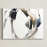 "Surrounding" - Art Print in grey wash by Michelle Lee - Framed Canvas
