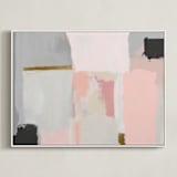 "atmospheric" - Art Print in Apricot by Amy Gray - Framed Canvas