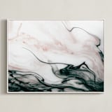 "Ethereal Flow" - Art Print in Ocean Sunset by Melanie Severin - Framed Canvas