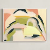 "Field Memories" - Art Print in Strawberry by Eunmee Studio - Framed Canvas